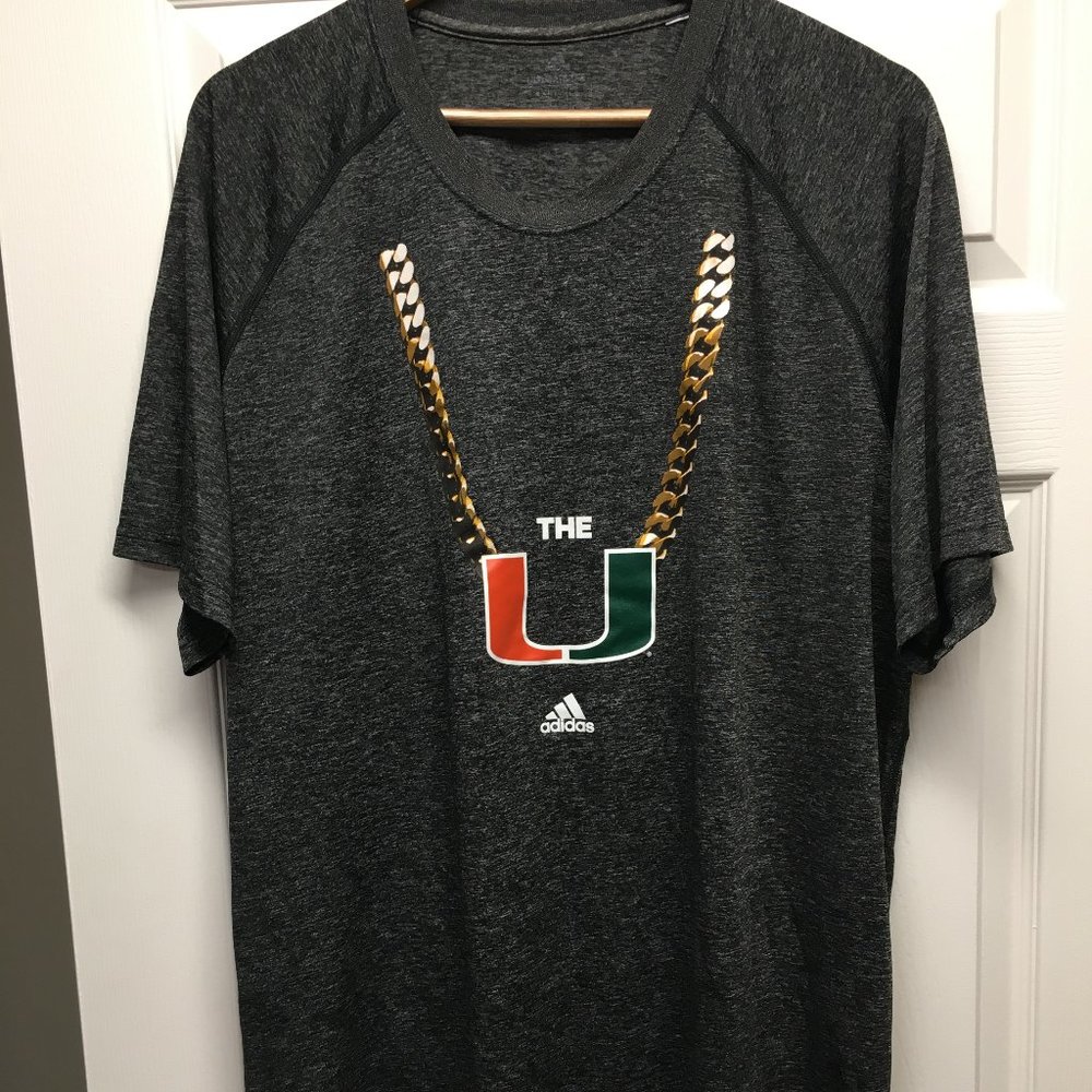 Miami Hurricanes RARE Adidas "The U Turnover Chain" T-Shirt XXL